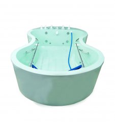 Корпус ванны «Хаббарда» (Губбарда) (ложе и боковые панели), а также ступень могут быть выполнены в любом цветовом исполнении по палитре RAL