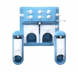 Ванна 4-х камерная Истра-4К (для  агрессивных сред), оснащение жемчужной решеткой с краном подачи сжатого воздуха. Цвет ложа 5874