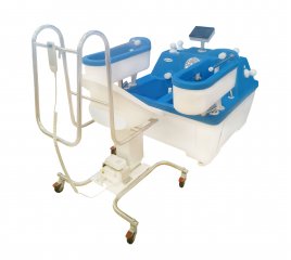Подъемник для опускания пациента в ванну (доп. опция) с 4-х камерной ванной Истра-4К